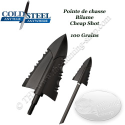 COLD STEEL Cheap Shot Pointes de chasse bilame bon marché en plastique polymère