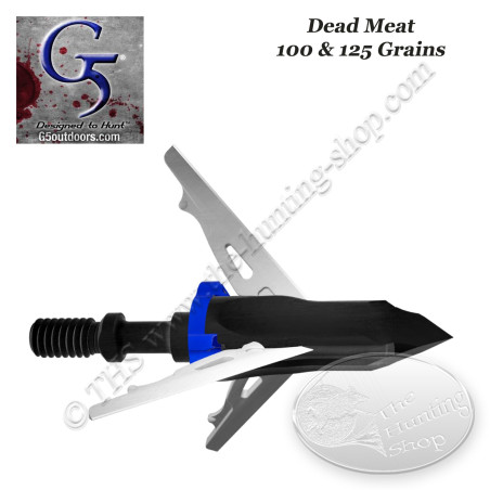 G5 DEADMEAT Pointe de chasse mécanique trilame 100 et 125 grains