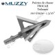 MUZZY Trocar Pointes de chasse à lames fixes trilame 100 grains