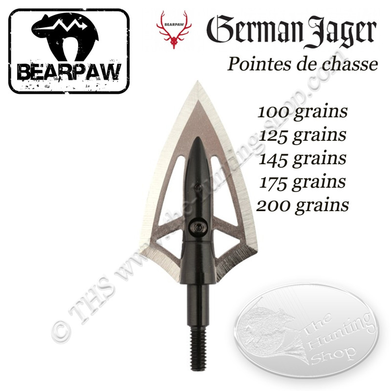 BEARPAW GERMAN JAGER Vaste twin-blade broadheads