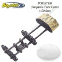 BOOSTER Carcaj de arco compuesto kryptek highlander de 5 flechas negro o camuflaje 