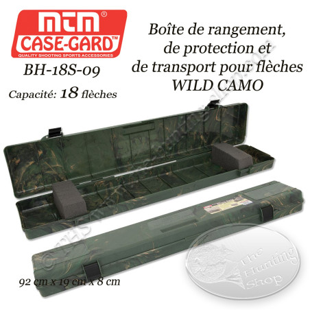 MTM Case-Gard BH-18S-09 Caja para flechas WILD CAMO para transportar y guardar 18 flechas