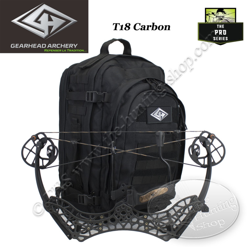 GEARHEAD ARCHERY T18 CARBON Arco compuesto ultracompacto y ligero con distancia entre ejes de 18 pulgadas en carbono