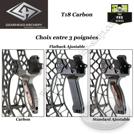 GEARHEAD ARCHERY T18 CARBON Ultracompacte, lichtgewicht compoundboog met 18 inch middenafstand in carbon