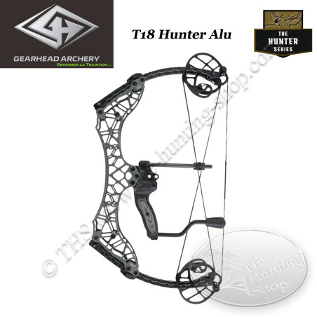 GEARHEAD ARCHERY Arco compuesto Hunter Series T18 de aluminio 6061 ultracompacto y ligero