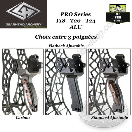 GEARHEAD ARCHERY Serie Pro ALU T18 T20 T24 Scelta delle impugnature