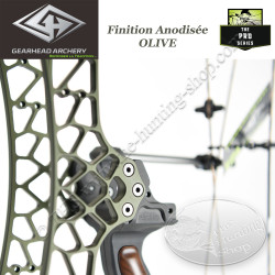 GEARHEAD ARCHERY Serie Pro ALU T18 T20 T24 Acabado anodizado DRAB OLIVA