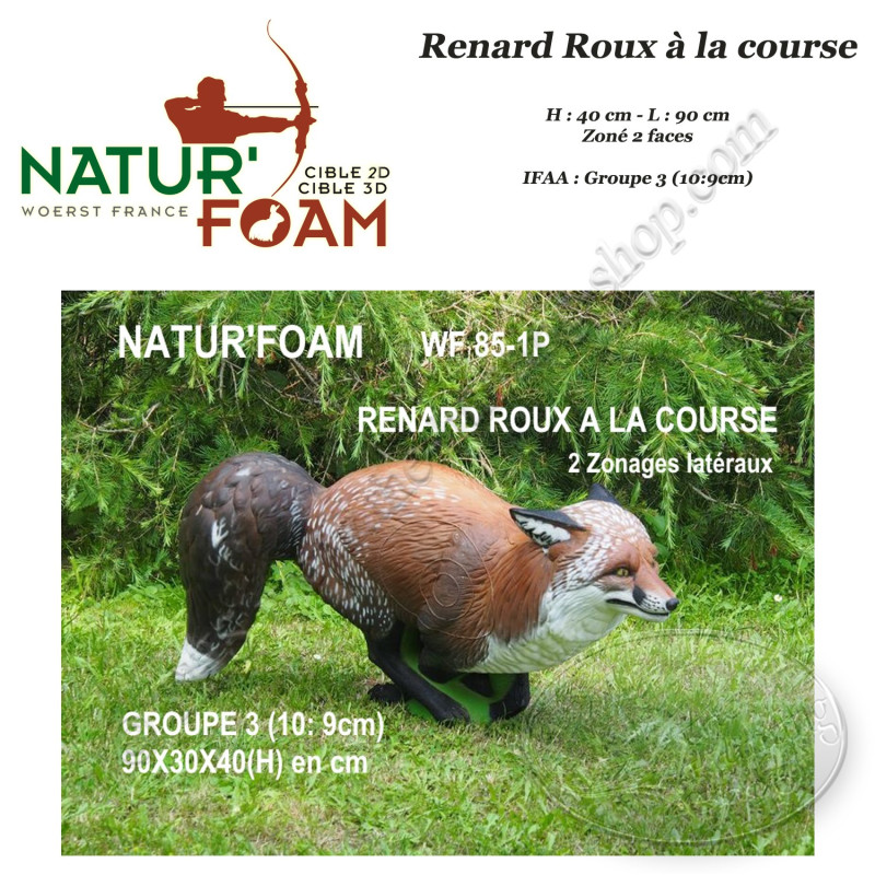 NATUR'FOAM Bersaglio Red Fox 3D per la gara di tiro con l'arco del Gruppo 3