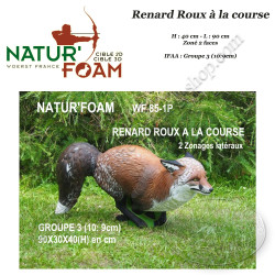 NATUR'FOAM Cible 3D Renard Roux à la course Groupe 3 pour le tir à l'arc