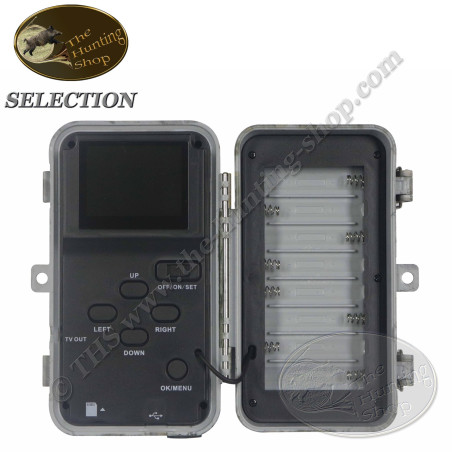 THS SELECTION Cámara de fotovigilancia con flash infrarrojo invisible para caza y seguridad