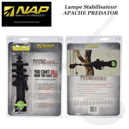 NAP Apache Predator Groene LED-stabilisatorlamp voor nachtboogschieten