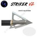 G5 Striker V2 Pointe de chasse à lames fixes trilame 1,25 pouce de diamètre de coupe