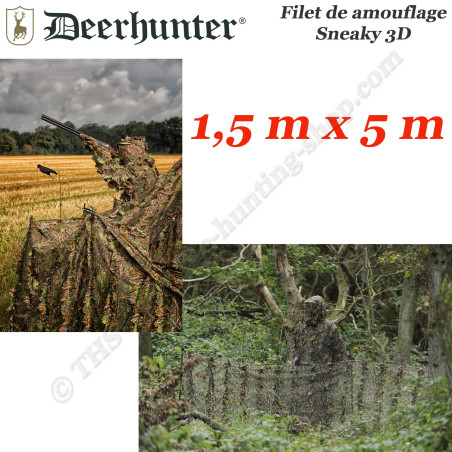 DEERHUNTER Sneaky 3D camouflage net 1.5m x 5m