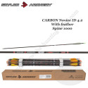 SKYLON ARCHERY Carbon Novice ID 4.2 gevederde pijl met natuurlijke veren Ruggengraat 1000