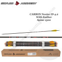 SKYLON ARCHERY Carbon Novice ID 4.2 flecha emplumada con plumas naturales Spine 1300