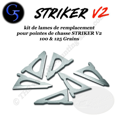 G5 Striker V2 Cuchillas de recambio para 3 puntas 100 y 125 granos