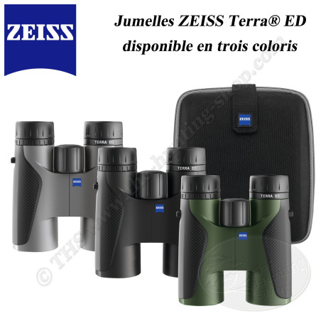 ZEISS Prismáticos Terra ED 10x42 Negro Gris Verde