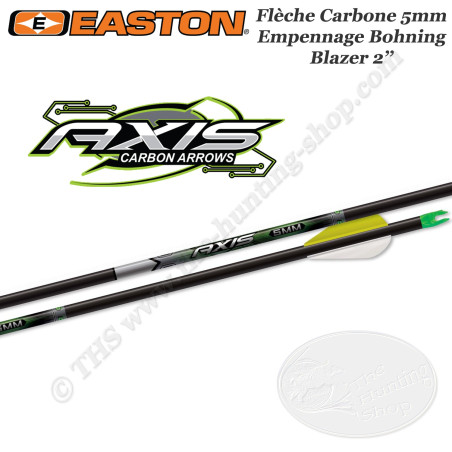 EASTON Axis 6 3D carbon 5mm gevederde jacht- en schietpijlen met 2 inch Blazer vinnen