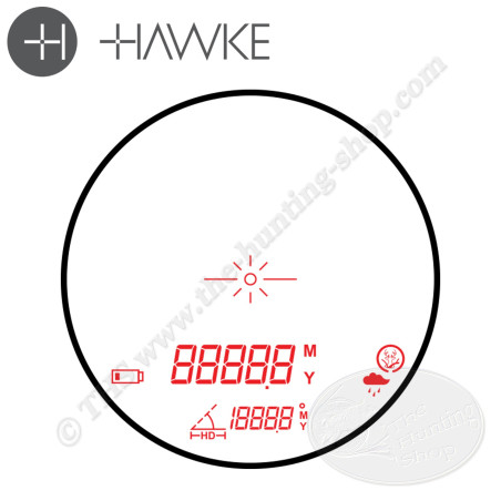 HAWKE ENDURANCE 700 Laserafstandsmeter met lichtgevend dradenkruis en hoekcompensatie voor boogschutters