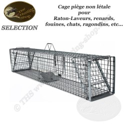 THS SELECTION Non-lethal trap cage with two anti-opening doors ideal for raccoons, weasels, cats, foxes, etc