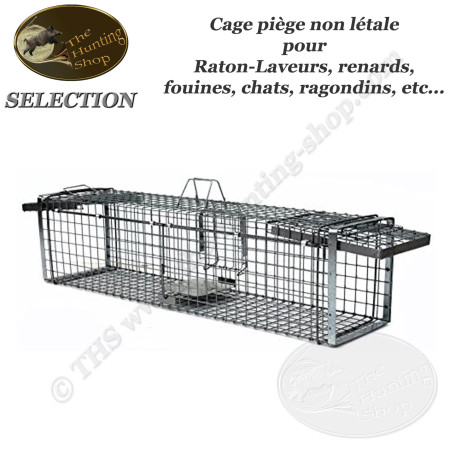 THS SELECTION Non-lethal trap cage with two anti-opening doors ideal for raccoons, weasels, cats and foxes