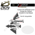 QAD EXODUS Pack de 9 lames de rechange pour pointes de chasse 100 et 125 grains