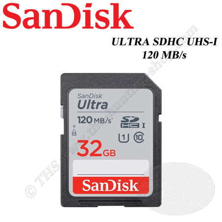 SANDISK Scheda di memoria SDHC UHS-1 da 32 GBULTRA - Velocità 120MB/s