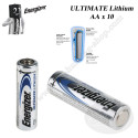 ENERGIZER Ultimate Lithium Caja de 10 pilas desechables profesionales L91 FR6 AA de 1,5 voltios