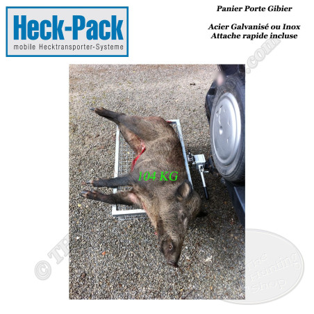 HECK-PACK Game basket with quick hitch for trailer ball