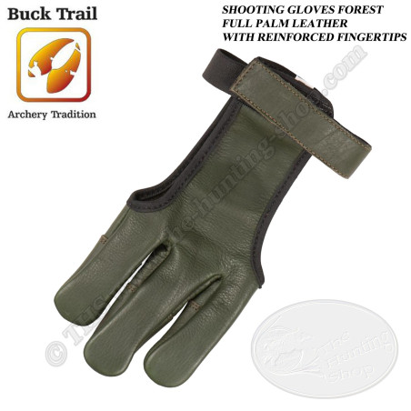 BUCK TRAIL Traditioneller Schießhandschuh aus vollnarbigem Leder mit verstärkten Fingerspitzen