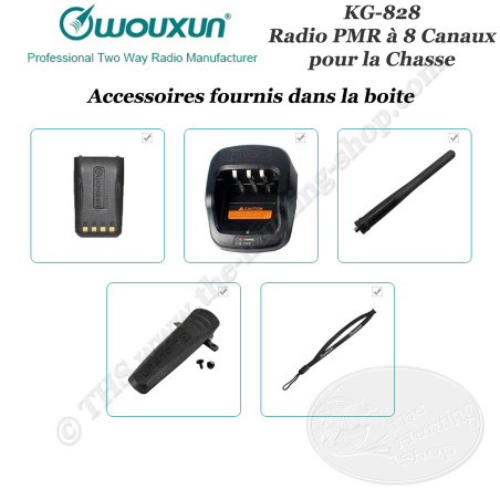 WOUXUN KG-828 Radio da caccia compatta FM VHF walkie-talkie PMR