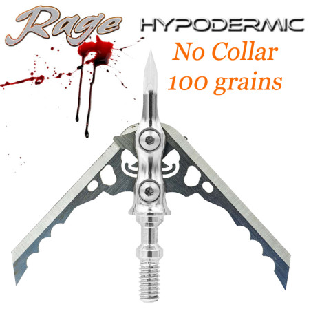 Rage Hypodermic NC No Collar 100 grains ouverte