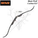 WNS arc BLACK WOLF en carbone pour arc de chasse traditionnel recurve au standart ILF