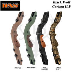 WNS BLACK WOLF Carbon-Griffe für traditionelle Jagdbögen Recurve bis ILF Standart