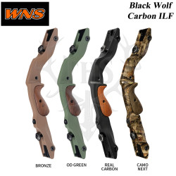 WNS BLACK WOLF Mango de carbono de 17" para arcos de caza recurvos estándar ILF