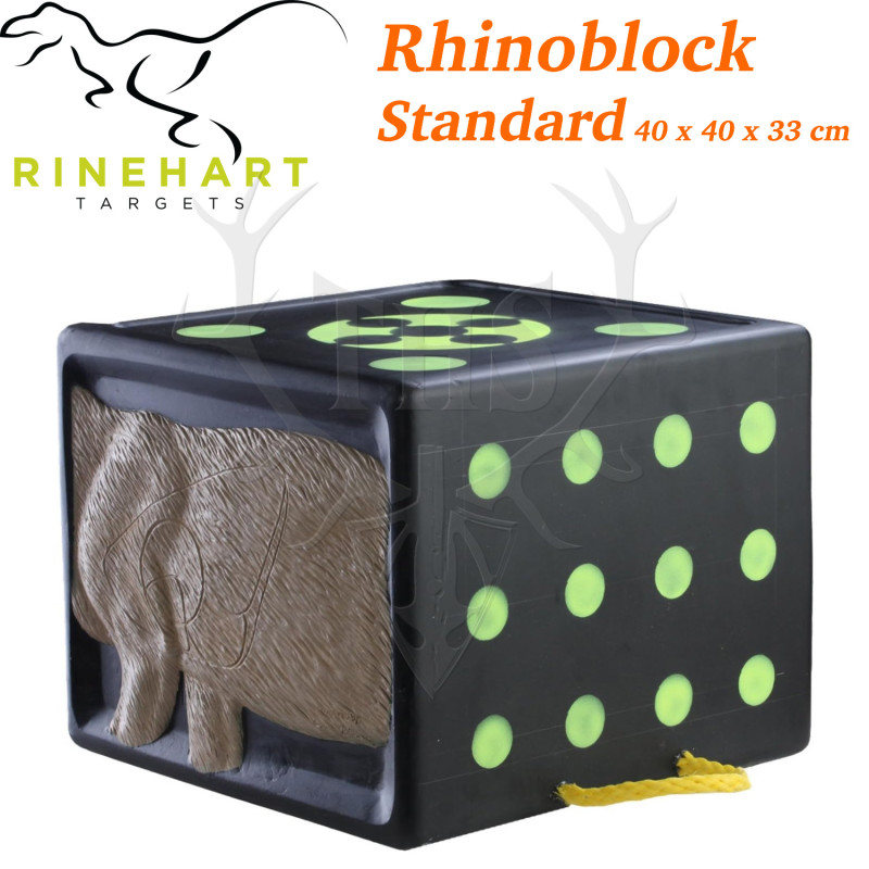 RINEHART RhinoBlock Standard cible bloc solide et confortable pour le tir à l'arc, convient pour lames de chasse