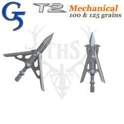 G5 T2 - Ultra-solid 2-blade mechanical hunting blade - 100 & 125 grains