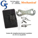 G5 T2 - Cuchilla de recambio para 3 puntas - grano 100 y 125