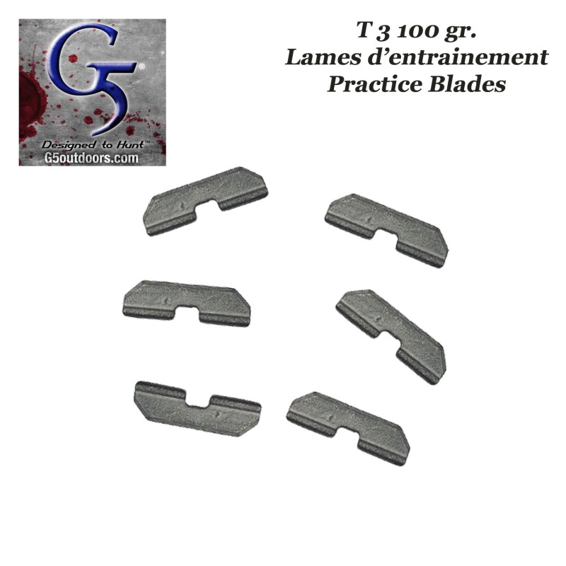 G5 T3 Training blades for 3 broadheads