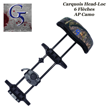 Carcaj G5 Head-Loc de 6 flechas para arcos compuestos de caza