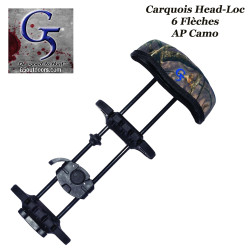 G5 Head-Loc Carquois 6 flèches pour arc de chasse à poulies