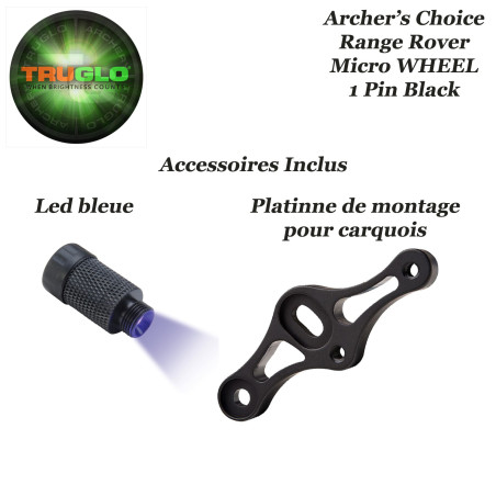 TRUGLO Archer's Choice Range Rover Micro Wheel Single Pointer Hunting Sight