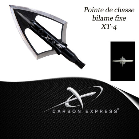 CARBON EXPRESS XT4-BLADE Fixed twin-blade broadheads