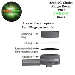 TRUGLO Archer's Choice Range Rover PRO Single Aiming Hunting Sight with Illuminated Crosshairs