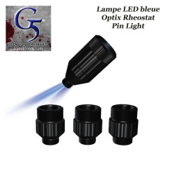 G5 Blauw licht LED-lamp met regelweerstand en meerdere adapters voor glasvezelzoekers