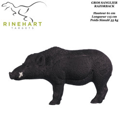 RINEHART Bersaglio in schiuma per tiro con l'arco 3D Large Boar Razorback Boar