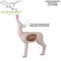 RINEHART Cible 3D Cerf de Virginie Whitetail à la pomme en mousse pour le tir à l'arc