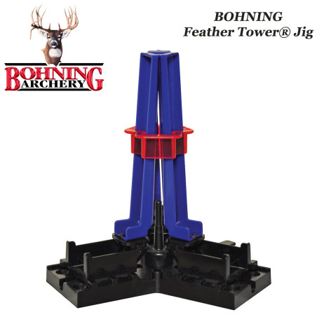 BOHNING Feather Tower Jig Empenneuse 3 plumas naturales rectas o izquierdas de una sola vez