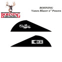 BOHNING Vanes Blazer 2" inch plastic BLACK - BLACK