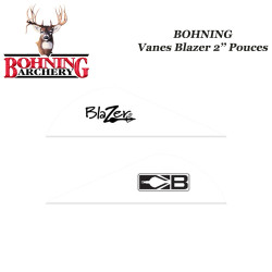 BOHNING Vanes Blazer 2" inch plastic WHITE - WHITE